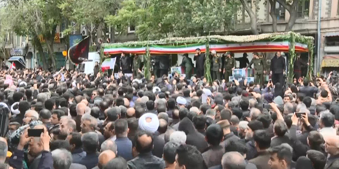 Tebriz’de Cumhurbaşkanı Reisi için cenaze töreni