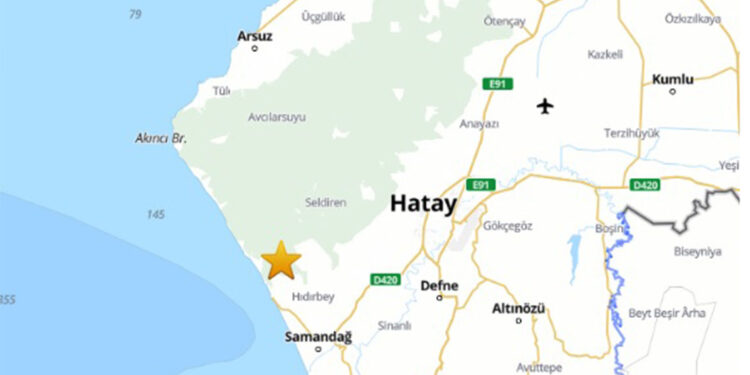 Hatay'da 4.1 büyüklüğünde deprem