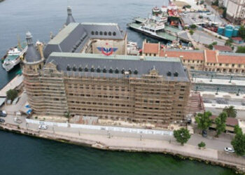 Haydarpaşa Garı'nın yeni hali dron ile görüntülendi