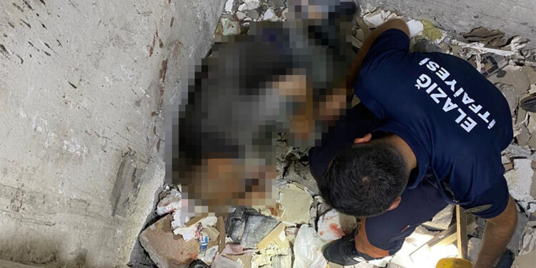 Ağır hasarlı binada asansör boşluğuna düşüp hayatını kaybetti