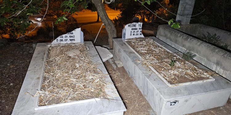 Adana'da mezar taşlarına saldırı
