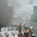 Ataşehir'de inşaatta yangın; D-100 Karayolu’nu duman kapladı
