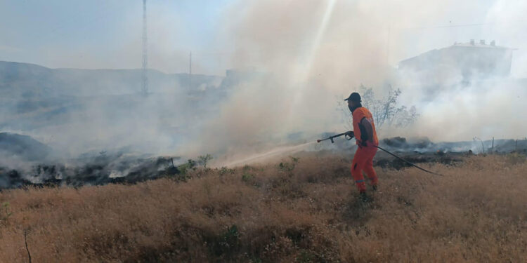 Bingöl'de örtü yangını büyümeden söndürüldü