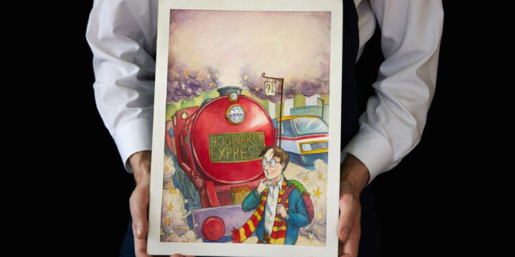 Harry Potter'ın ilk baskısı için yapılan çizim 1.9 milyon dolara satıldı