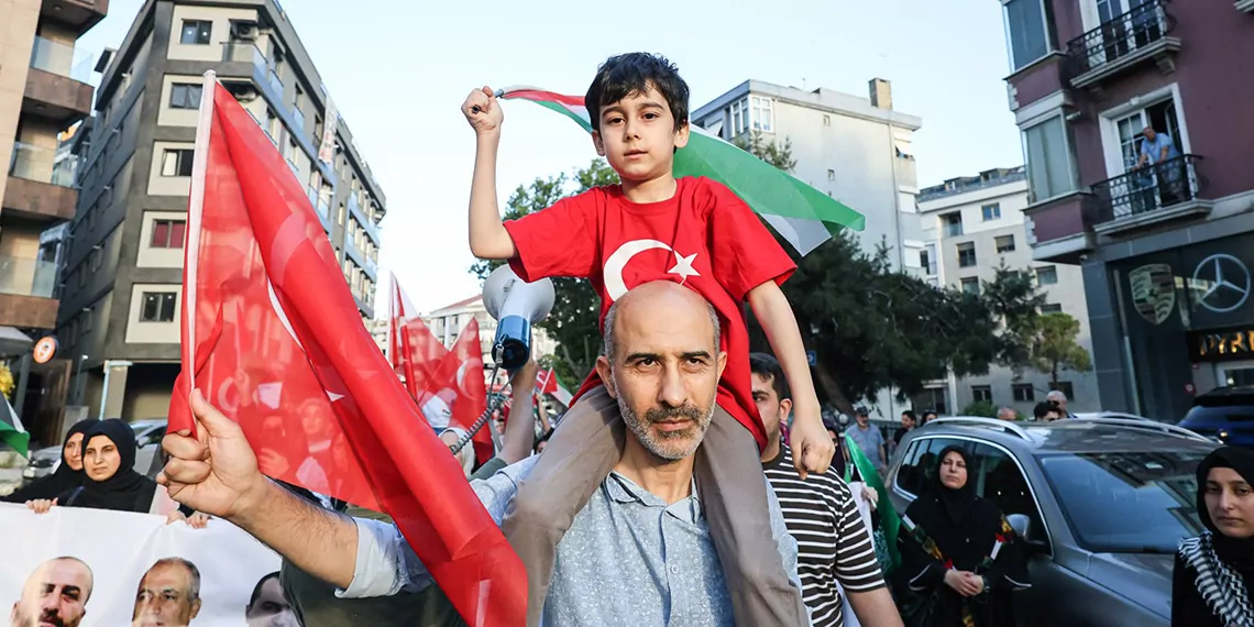 Pendik'te gazze'ye destek yürüyüşü düzenlendi