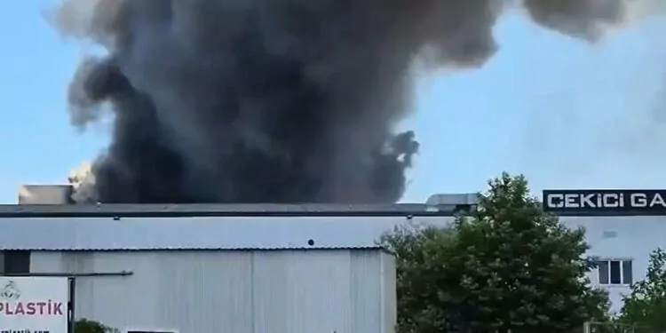 Tuzla'da fabrika yangını 