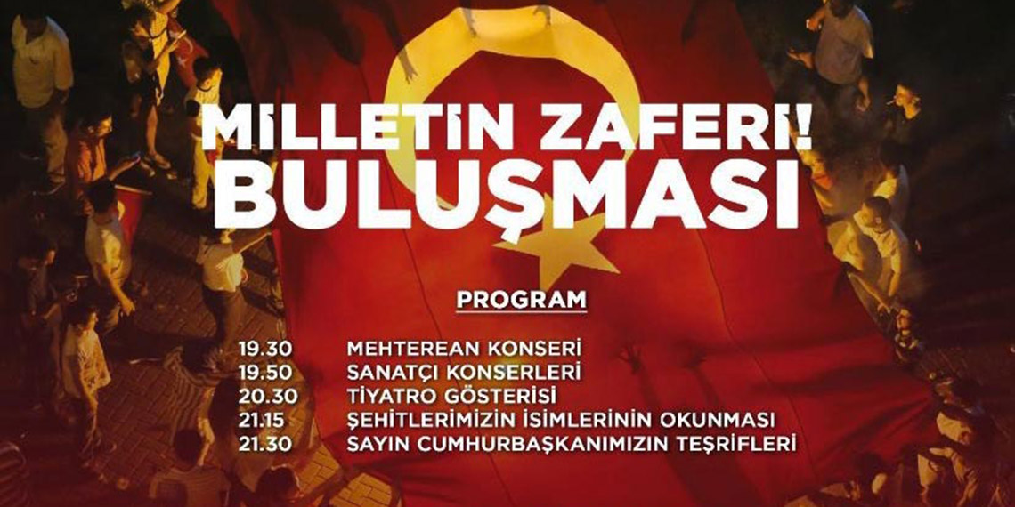 15 Temmuz'da Külliye'de 'Milletin Zaferi' buluşması