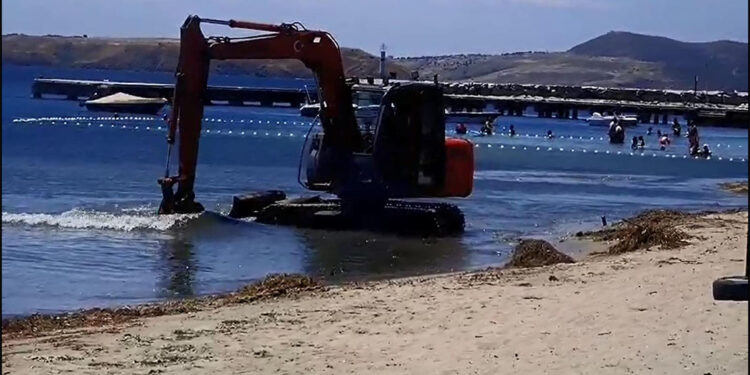 Deniz çayırlarını söken kepçe operatörüne ceza