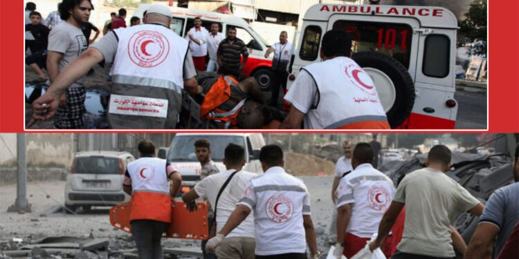 Filistin Kızılayı çalışanları ve gönüllüleri tükenmiş durumda