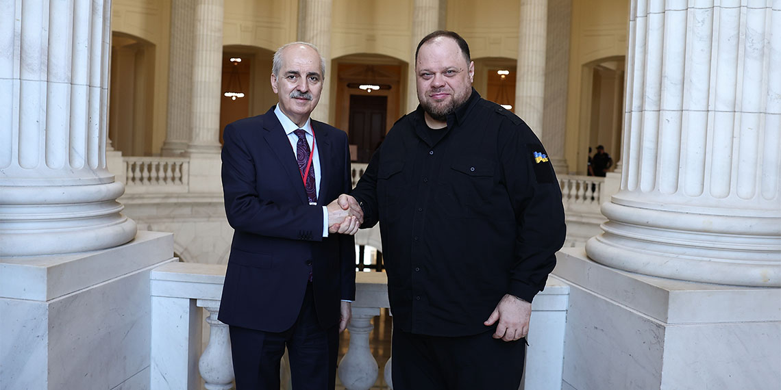 Numan Kurtulmuş, Ukrayna Meclis Başkanı ile görüştü