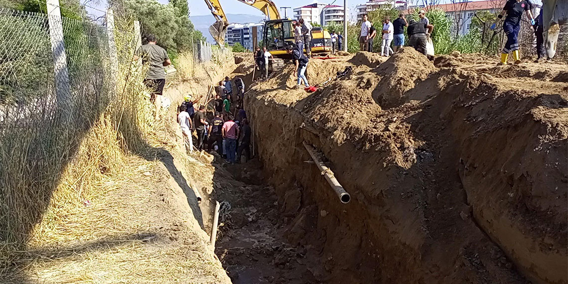 Aydın'da içme suyu isale hattında göçük; 3 ölü 1 yaralı