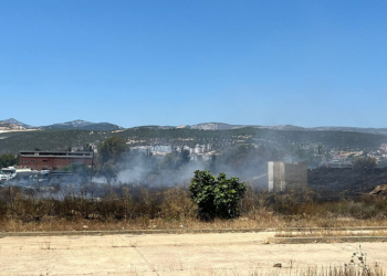 Mersin'de liman şantiyesinde yangın
