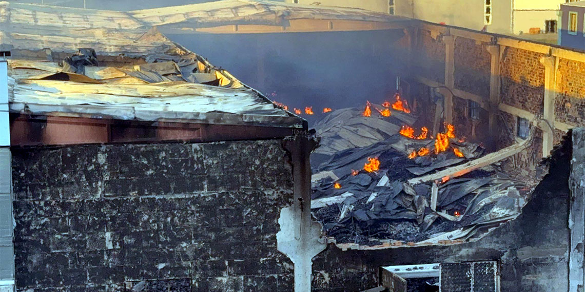 Tekirdağ'da parfüm fabrikasında çıkan yangın kontrol altına alındı