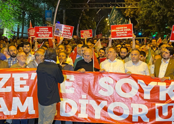 Ankara'da sivil toplum kuruluşlarından Filistin yürüyüşü