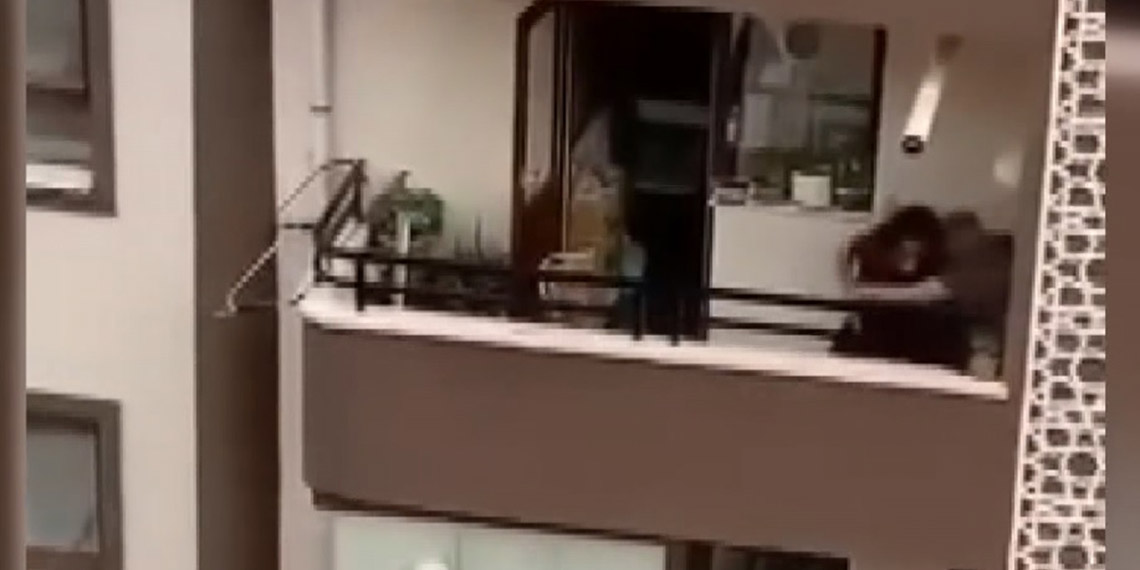 Balkonda tartıştığı annesini bıçakla yaraladı; olay anı kamerada