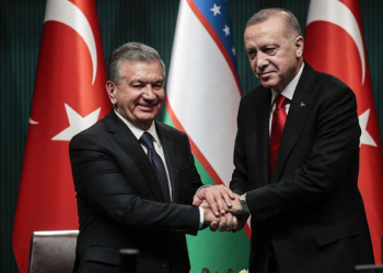 Erdoğan, Özbekistan Cumhurbaşkanı Mirziyoyev ile görüştü