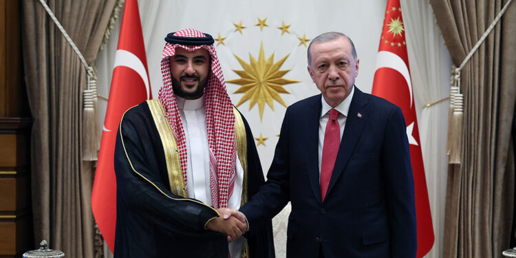 Erdoğan, Suudi Arabistan Savunma Bakanı ile görüştü
