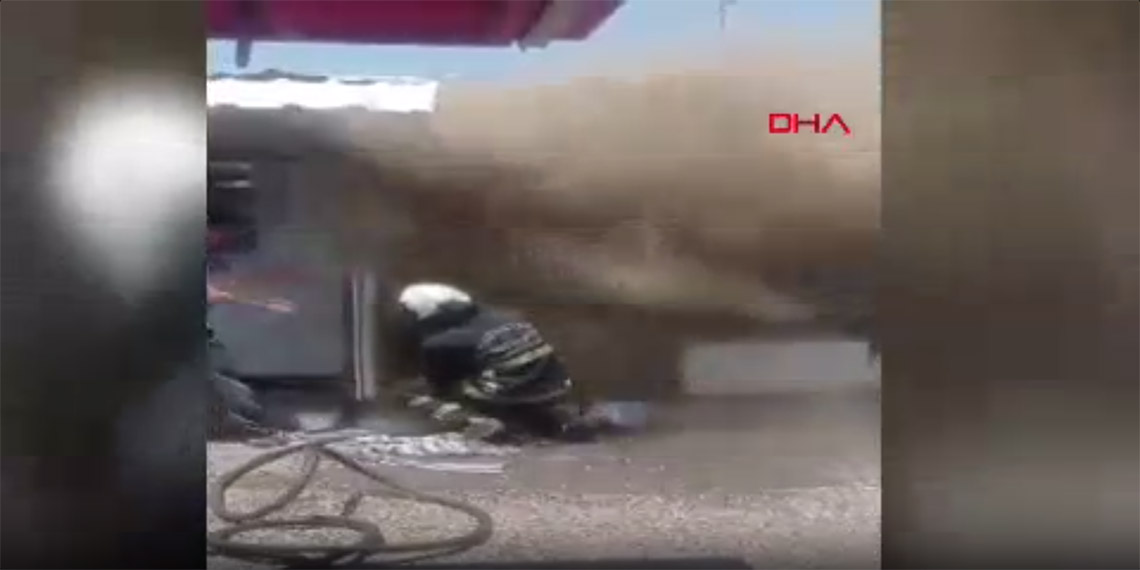 Gaziantep'te konteyner yangını korkuttu