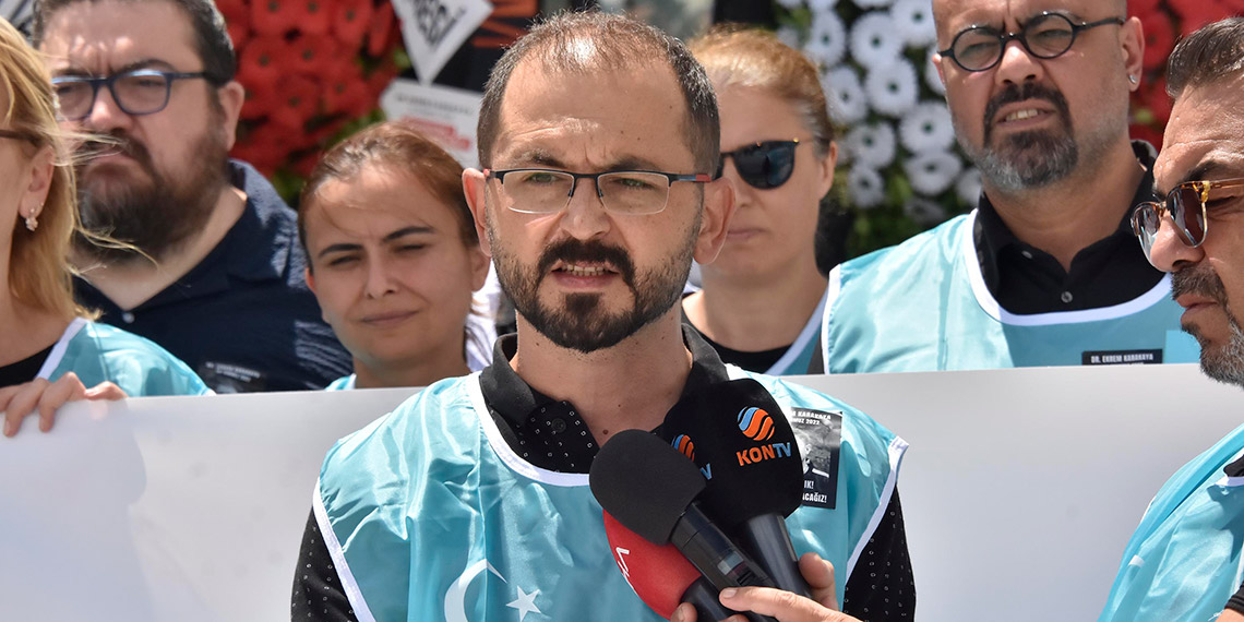 Görev yaptığı hastanede öldürülen Ekrem Karakaya, anıldı