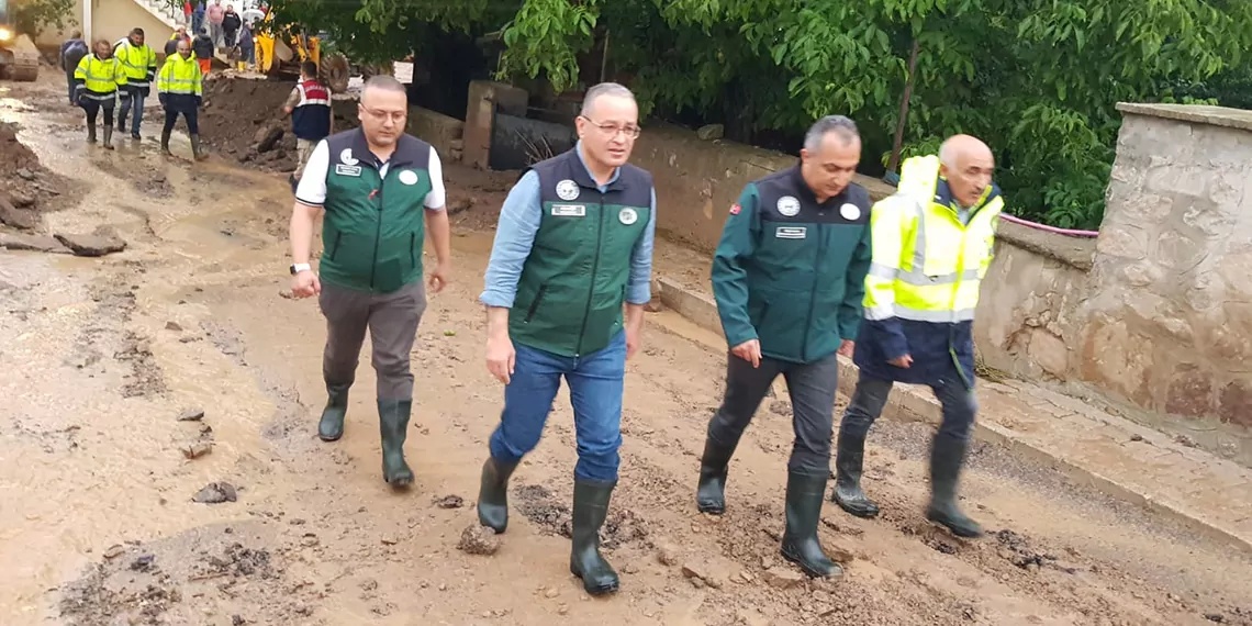 Gümüşhane'de sel sonrası temizlik