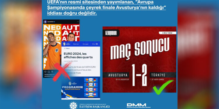 İletişim Başkanlığı'ndan UEFA'nın çeyrek final iddiasına yalanlama