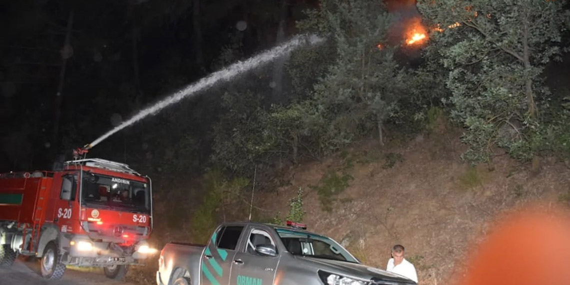 Kahramanmaraş'taki orman yangını 18 saatte kontrol altına alındı