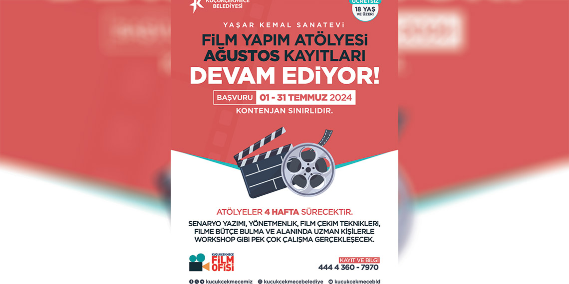 Küçükçekmece Belediyesi'nden ücretsiz Film Yapım Atölyesi eğitimi