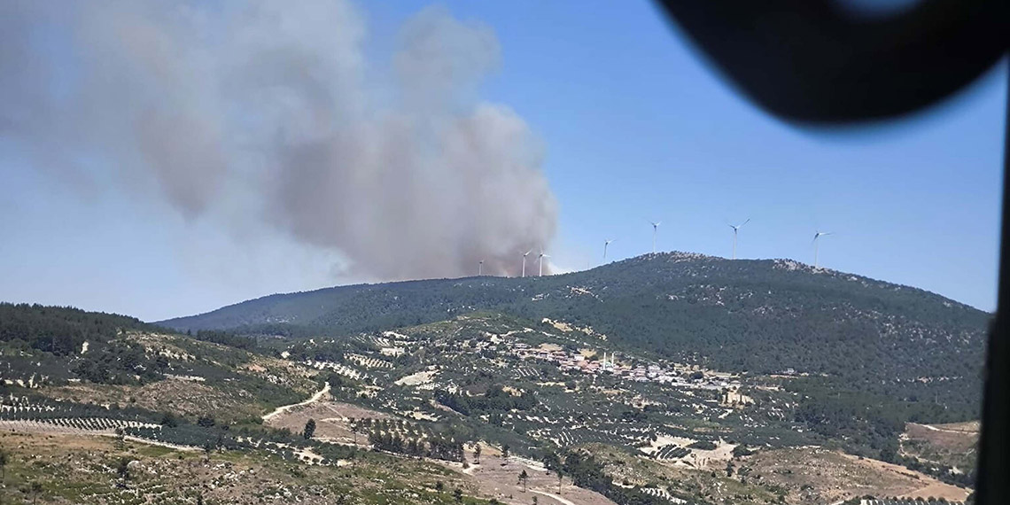 Soma'da orman yangını çıktı
