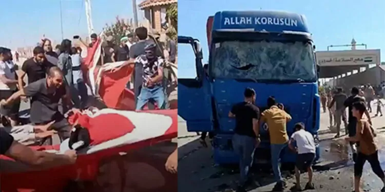 Türk bayrakları parçalandı, tir'lar yağmalandı; tsk suriye'ye takviye güçler gönderdi