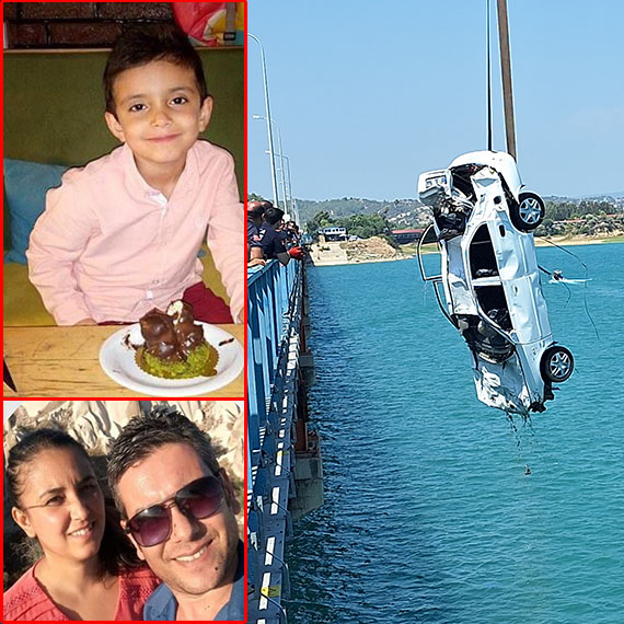 Pikniğe giderken göle düşen otomobilde ölen Veysel, Emine, Mete ve Batuhan Aydoğmuş'un cenazeleri yan yana toprağa verildi.