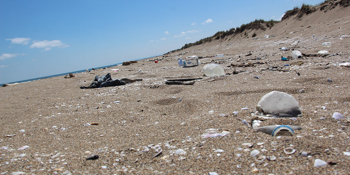 2 kilometrelik kumsal çöple kaplandı