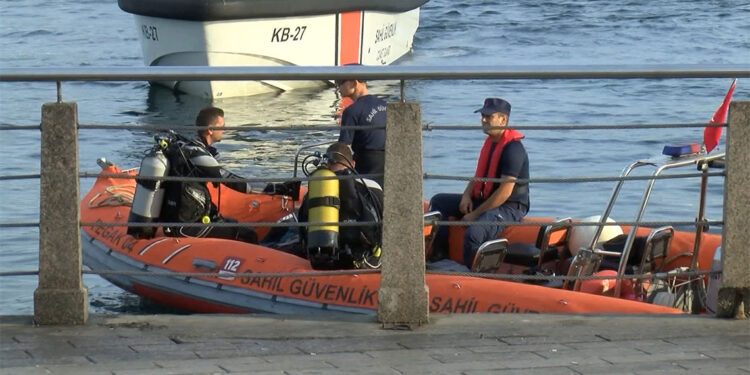 Üsküdar'da denize düşen kadını arama çalışmaları sürüyor