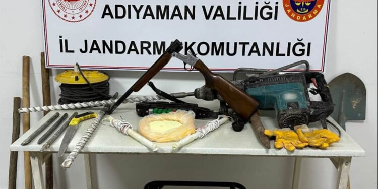 Adıyaman'da izinsiz kazıya 7 gözaltı