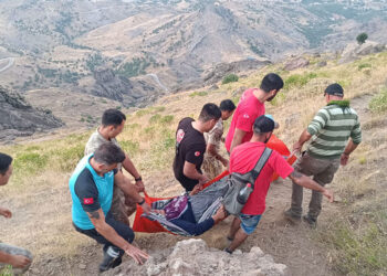 Tunceli’de kayalıklardan düşen yaralı kurtarıldı