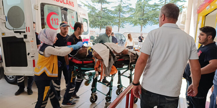 Amasya'da atık su arıtma tesisi inşaatında göçük