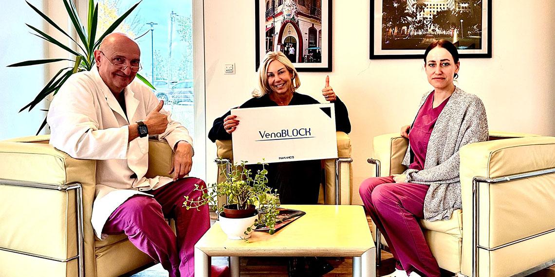 Türk bilim insanları tarafından geliştirilen ve devrim niteliğinde bir yöntem olan 'VenaBlock' ile Almanya'da güvenli varis tedavisi.