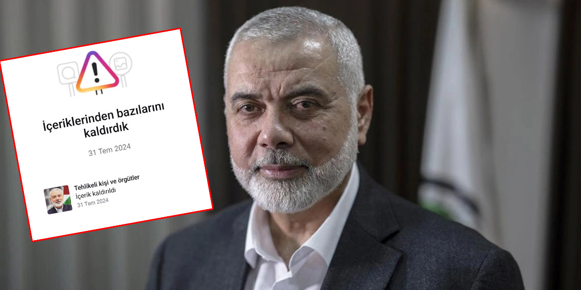 Haniye paylaşımlarını engelleyen Instagram'a tepki yağıyor