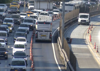 'Beyaz Yol' çalışması nedeniyle trafik yoğunluğu