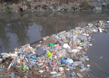 Kadıköy ve Beykoz'da şiddetli yağış sonrası derelerde çöp yığınları oluştu