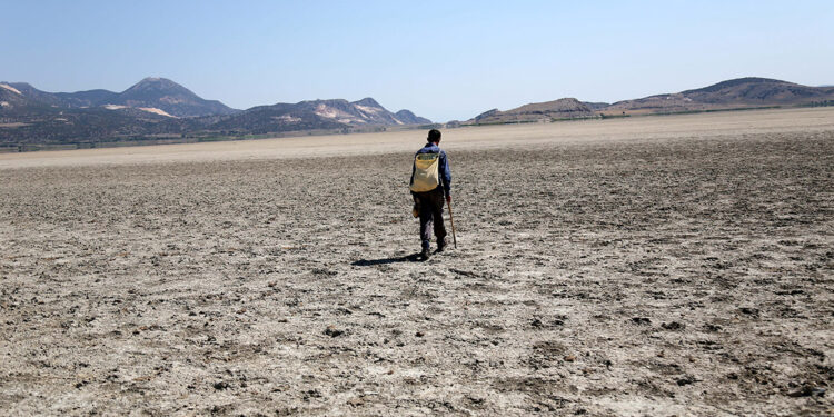 Kuruyan Yarışlı Gölü'nü flamingolar da terk etti