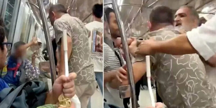 Metroda çocuğa şiddet uygulayan şüpheli gözaltına alındı