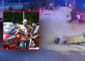 Taksiyle çarpışan motosikletin sürücüsü öldü, kaza kamerada