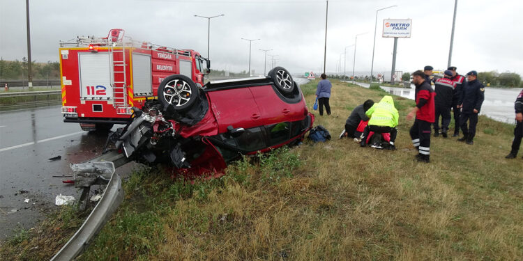 Anadolu Otoyolu'nda yağmur kazaları