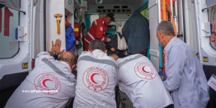 Filistin Kızılayı, 100 binden fazla hasta yaralı ve ölü taşıdı