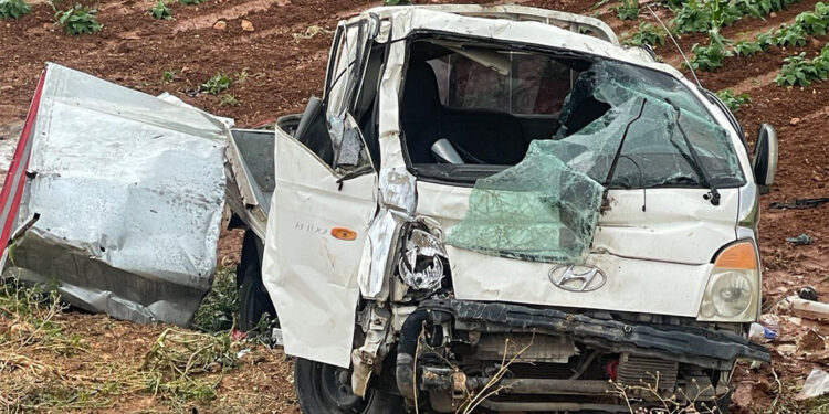 Gaziantep'te tarım işçilerini taşıyan kamyonet devrildi