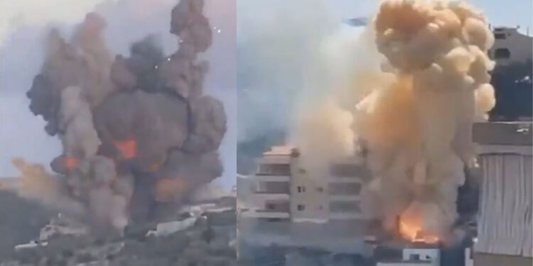 İsrail Lübnan'ın başkenti Beyrut'u vurdu