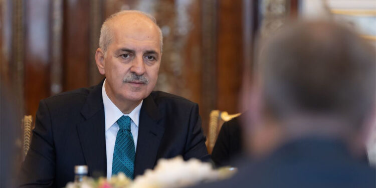 Numan Kurtulmuş, St. Petersburg Yasama Meclisi Başkanı ile görüştü