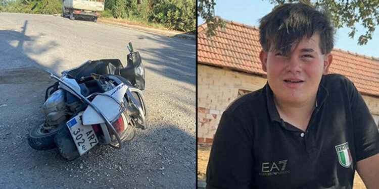 Kamyonetle çarpışan 14 yaşındaki motosikletli öldü
