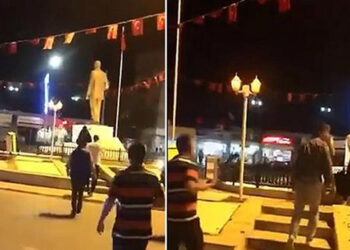 Kırklareli'de Atatürk heykeline taşlı saldırıda bulunan kadın gözaltına alındı