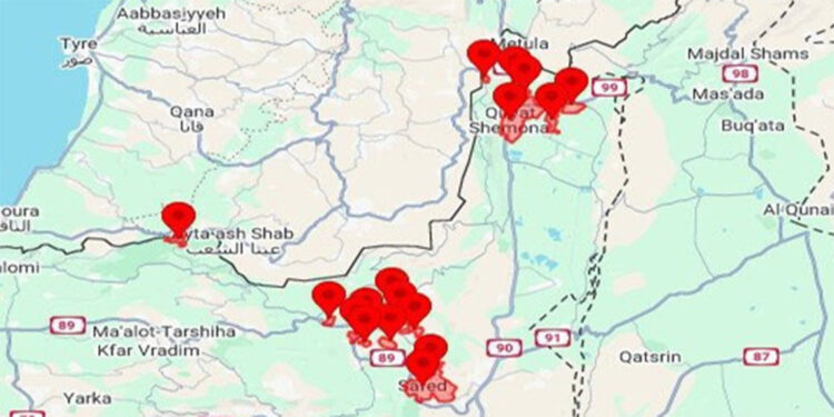 Lübnan'dan İsrail'in kuzeyine 25 roket atıldı